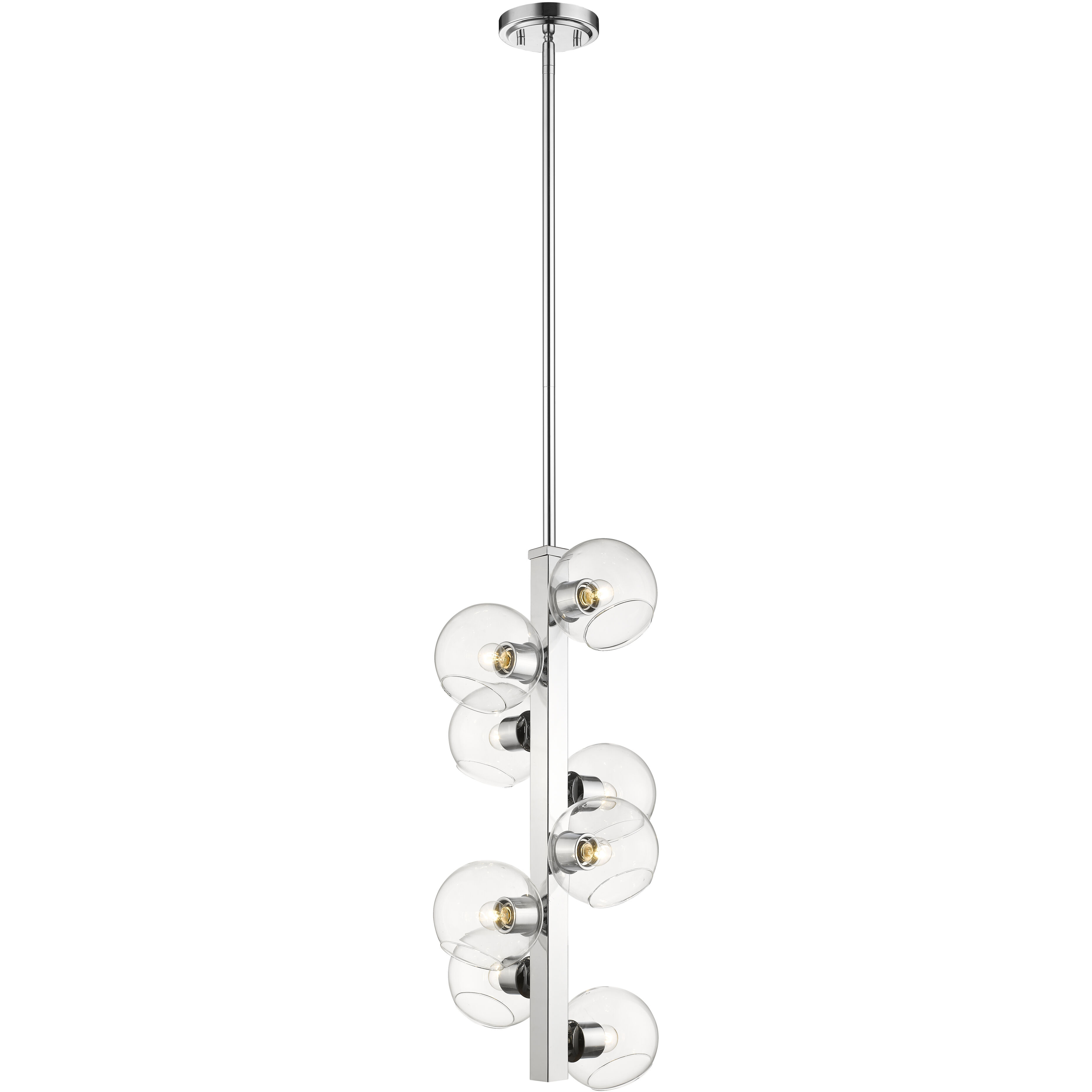 Marquee 8 Light 14 inch Chrome Chandelier Ceiling Light