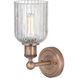 Bridal Veil Sconce Wall Light in Antique Copper, Clear