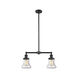 Franklin Restoration Bellmont 2 Light 21 inch Oil Rubbed Bronze Chandelier Ceiling Light in Seedy Glass, Franklin Restoration