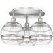 Ballston Rochester 3 Light 21.75 inch Satin Nickel Flush Mount Ceiling Light