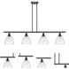 Ballston Ballston Dome 4 Light 48 inch Oil Rubbed Bronze Island Light Ceiling Light in Seedy Glass