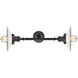 Franklin Restoration Halophane LED 18 inch Matte Black Bath Vanity Light Wall Light in Matte White Halophane Glass, Franklin Restoration