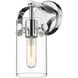 Pilaster Sconce Wall Light in Polished Chrome
