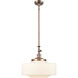 Franklin Restoration Bridgeton 1 Light 16 inch Antique Copper Mini Pendant Ceiling Light in Incandescent, Matte White