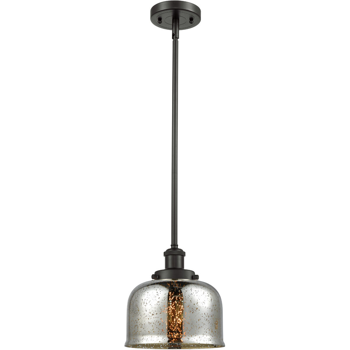 Ballston Bell LED 8 inch Oil Rubbed Bronze Mini Pendant Ceiling Light, Large Bell