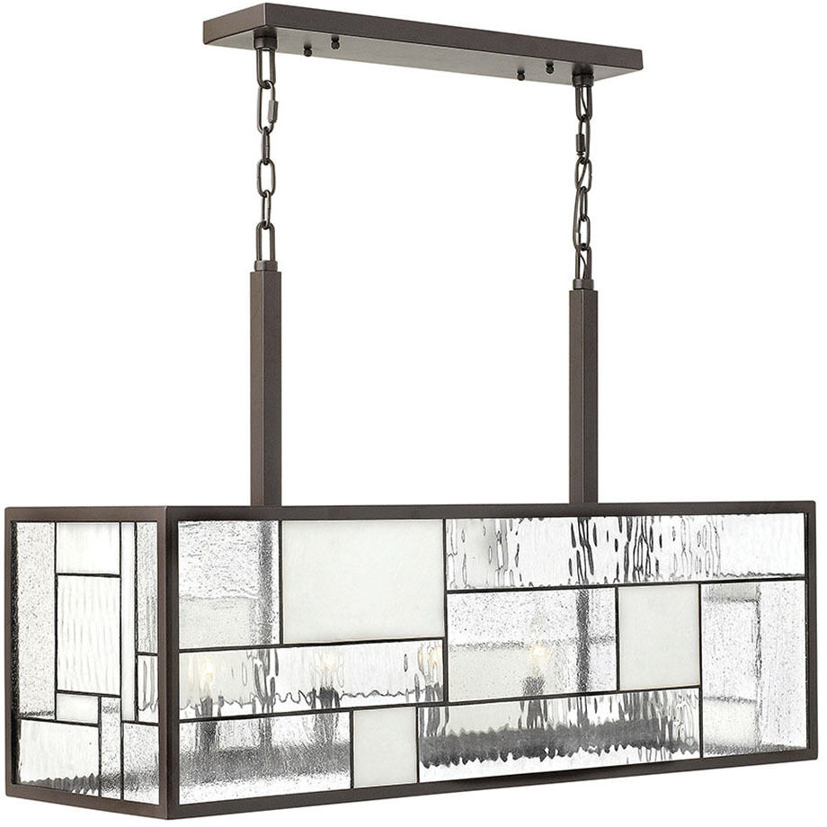 Mondrian 5 Light 36 inch Buckeye Bronze Indoor Linear Chandelier Ceiling Light