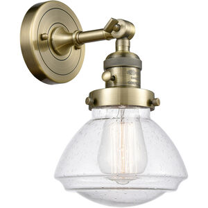 Franklin Restoration Olean LED 7 inch Antique Brass Sconce Wall Light, Franklin Restoration