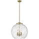 Ballston Athens Water Glass LED 17.88 inch Antique Brass Statement Pendant Ceiling Light