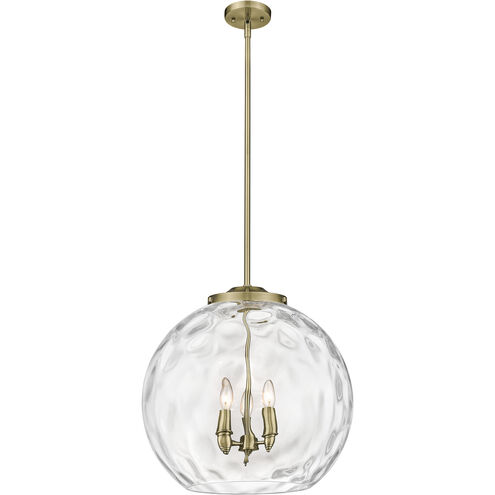 Ballston Athens Water Glass LED 17.88 inch Antique Brass Statement Pendant Ceiling Light