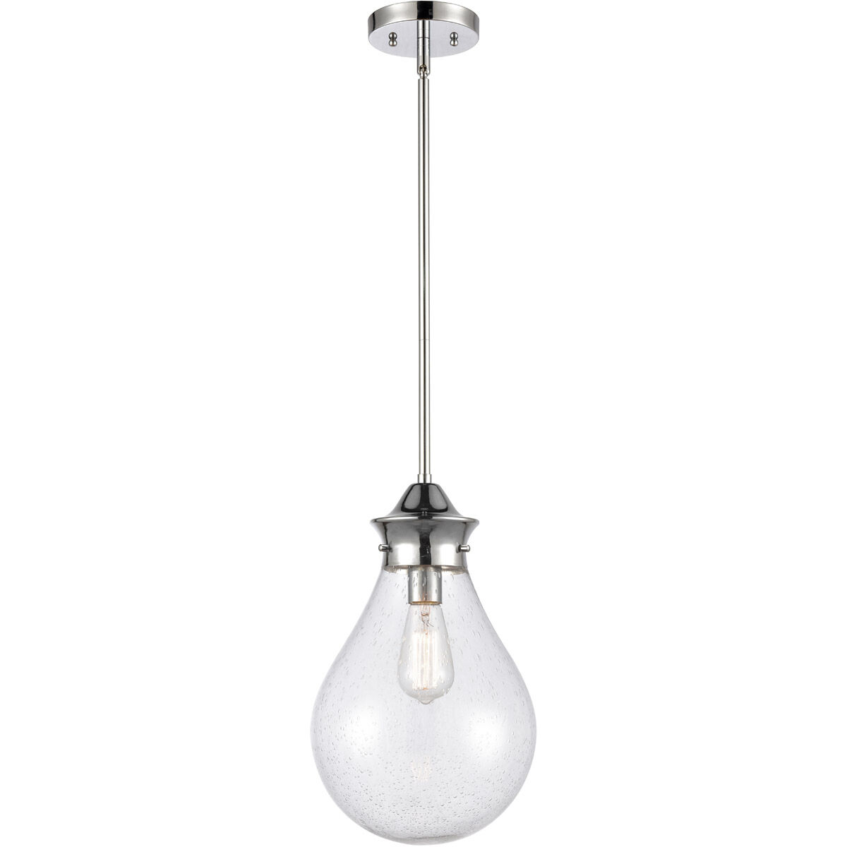 Genesis 1 Light 9.88 inch Polished Chrome Mini Pendant Ceiling Light
