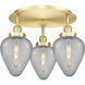 Geneseo 3 Light 17.75 inch Satin Gold Flush Mount Ceiling Light