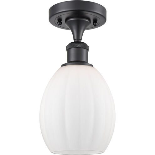 Ballston Eaton LED 6 inch Matte Black Semi-Flush Mount Ceiling Light, Ballston