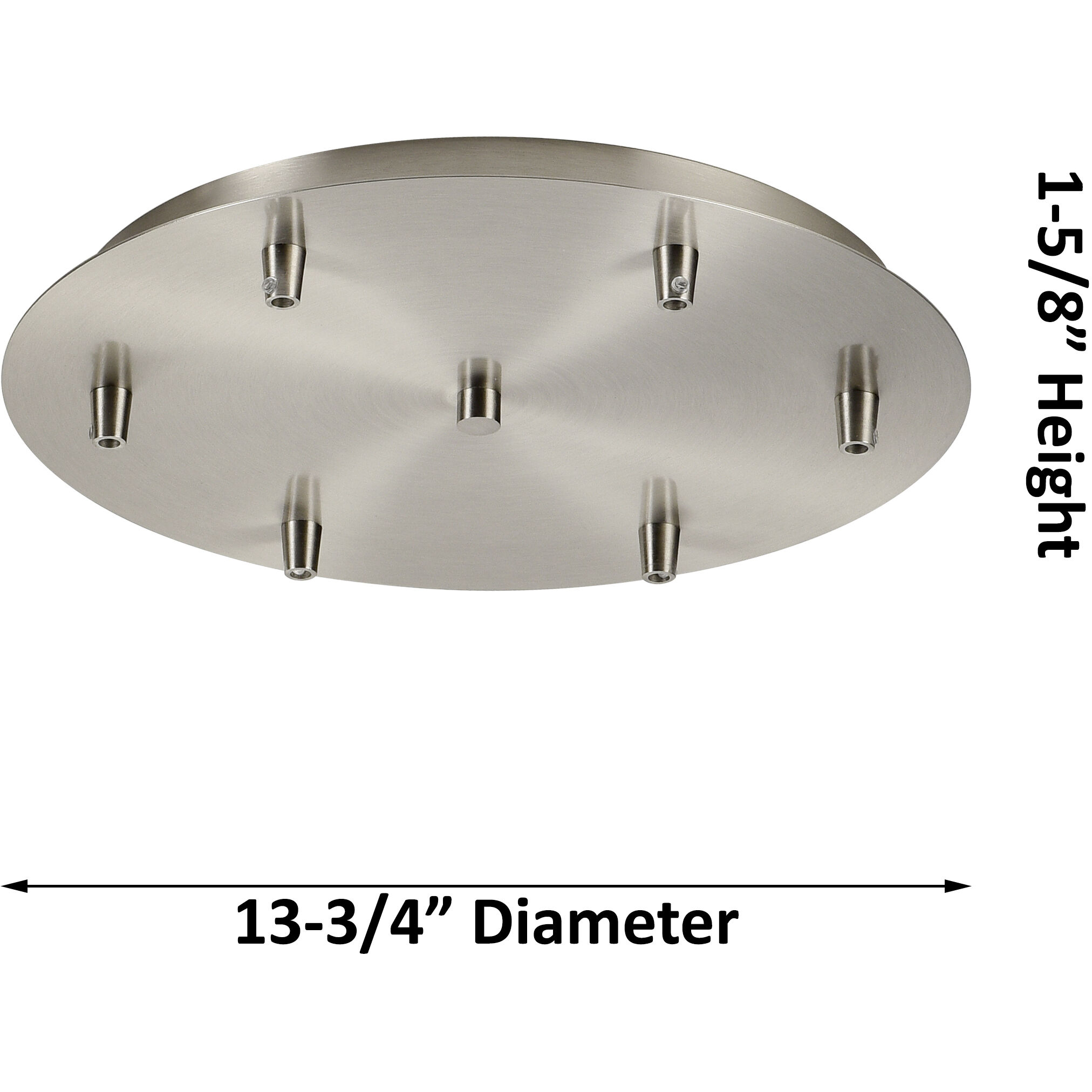 Edison Stanton 6 Light 14 inch Matte Black Multi-Pendant Ceiling Light, Edison