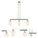 Franklin Restoration Bullet 3 Light 38 inch Polished Nickel Island Light Ceiling Light in Matte White Glass
