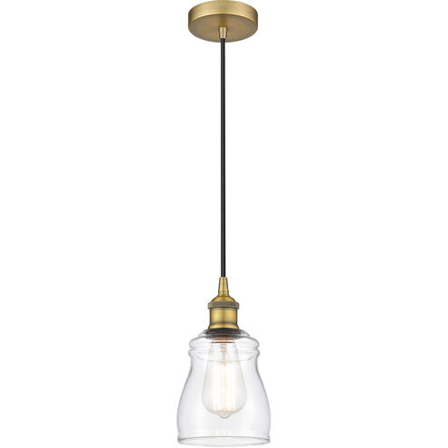 Edison Ellery LED 5 inch Brushed Brass Mini Pendant Ceiling Light