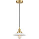 Edison Halophane LED 9 inch Satin Gold Mini Pendant Ceiling Light