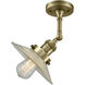 Franklin Restoration Halophane LED 9 inch Antique Brass Semi-Flush Mount Ceiling Light in Clear Halophane Glass, Franklin Restoration