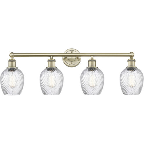 Salina 4 Light 32 inch Antique Brass Bath Vanity Light Wall Light