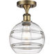 Ballston Rochester 1 Light 8 inch Brushed Brass Semi-Flush Mount Ceiling Light