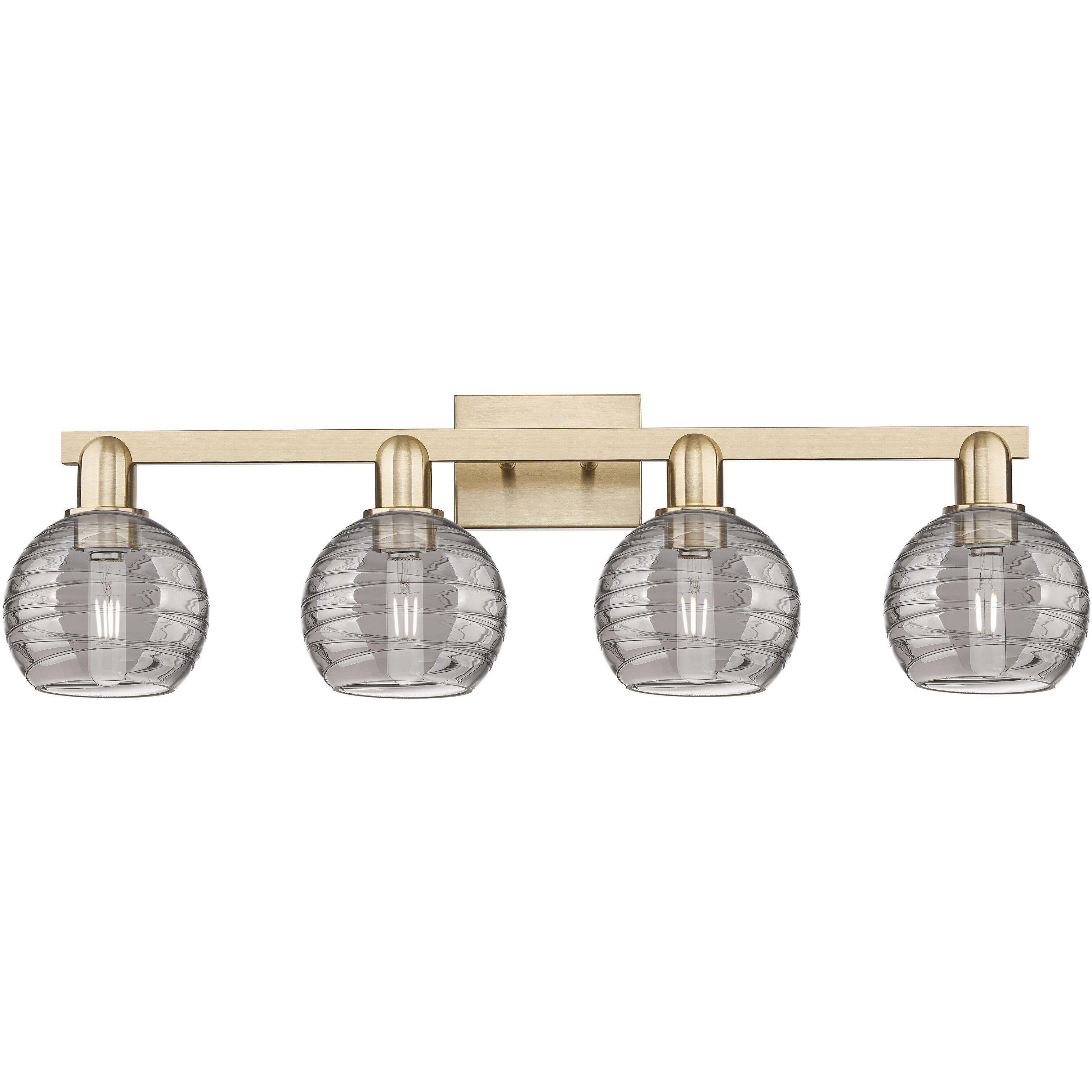 Athens Deco Swirl 4 Light 36 inch Champagne Bronze Bath Vanity Light Wall Light