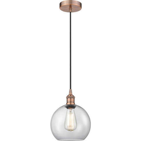 Edison Athens LED 8 inch Antique Copper Mini Pendant Ceiling Light
