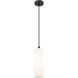 Crown Point 1 Light 3.88 inch Matte Black Pendant Ceiling Light in Matte White Glass