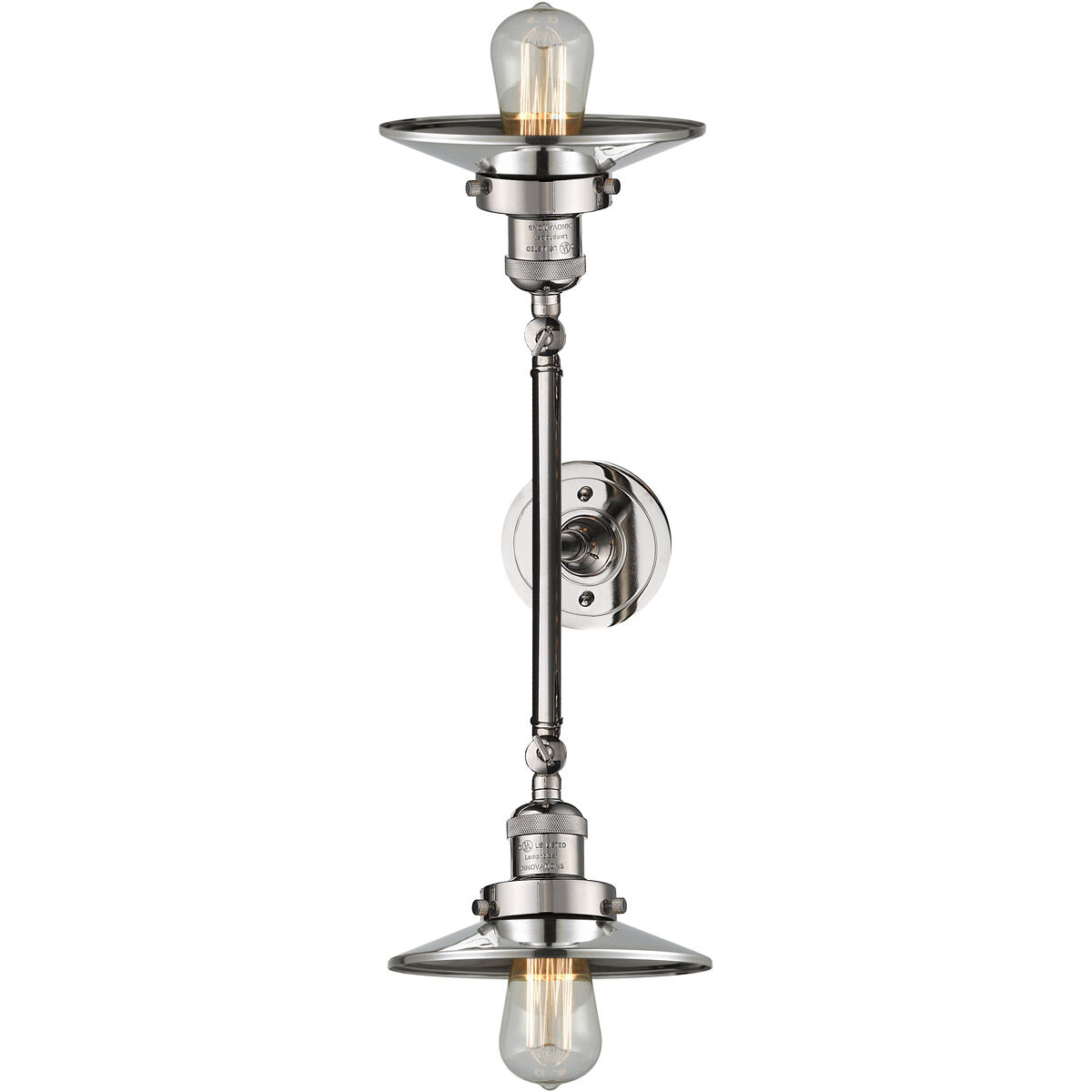 Franklin Restoration Railroad 2 Light 18 inch Polished Nickel Bath Vanity Light Wall Light, Franklin Restoration