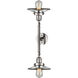Franklin Restoration Railroad 2 Light 18 inch Polished Nickel Bath Vanity Light Wall Light, Franklin Restoration