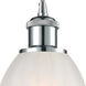 Ballston Brookfield 1 Light 6 inch Polished Chrome Mini Pendant Ceiling Light in White Glass, Ballston
