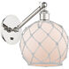 Ballston Farmhouse Rope 1 Light 8 inch Polished Nickel Sconce Wall Light
