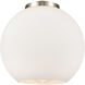 Ballston Athens LED 15.75 inch Black Antique Brass Statement Pendant Ceiling Light in Matte White
