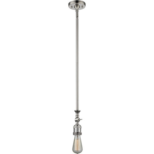 Franklin Restoration Bare Bulb 1 Light 4 inch Polished Nickel Mini Pendant Ceiling Light in Incandescent, Franklin Restoration