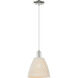 Downtown Urban Natural Ballston Dome 1 Light 9 inch Polished Nickel Mini Pendant Ceiling Light