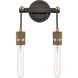 Restoration Ellis LED 8.5 inch Black Antique Brass Bath Vanity Light Wall Light