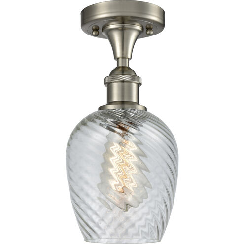 Ballston Salina LED 5 inch Brushed Satin Nickel Flush Mount Ceiling Light, Ballston