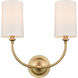 Giselle LED 15 inch Satin Gold Sconce Wall Light