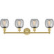 Belfast 4 Light 33 inch Satin Gold Bath Vanity Light Wall Light in Seedy