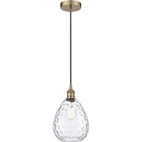 Edison Waverly 1 Light 8 inch Antique Brass Mini Pendant Ceiling Light