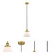 Edison Cone LED 8 inch Brushed Brass Mini Pendant Ceiling Light