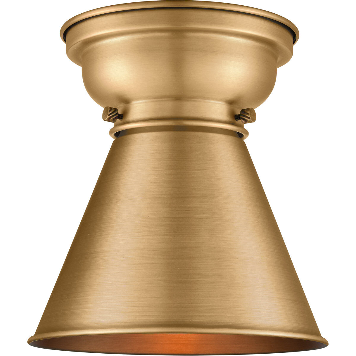 Aditi Appalachian 1 Light 8 inch Brushed Brass Flush Mount Ceiling Light, Aditi