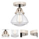 Nouveau 2 Olean 1 Light 7 inch Black Polished Nickel Semi-Flush Mount Ceiling Light in Clear Glass