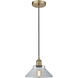 Edison Orwell 1 Light 8 inch Antique Brass Mini Pendant Ceiling Light