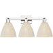 Natural Ballston Dome 3 Light 26 inch Polished Nickel Bath Vanity Light Wall Light