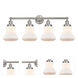 Bellmont 4 Light 33.5 inch Brushed Satin Nickel Bath Vanity Light Wall Light