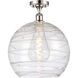 Ballston Deco Swirl LED 13.75 inch Polished Nickel Semi-Flush Mount Ceiling Light