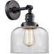 Franklin Restoration Large Bell LED 8 inch Matte Black Sconce Wall Light, Franklin Restoration