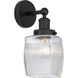 Colton 1 Light 6 inch Matte Black Sconce Wall Light