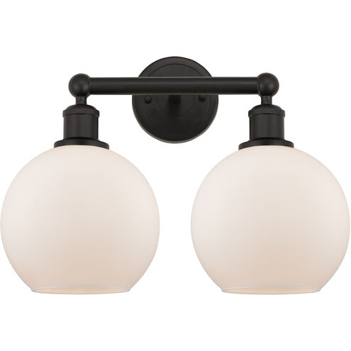 Athens 2 Light 17 inch Oil Rubbed Bronze Bath Vanity Light Wall Light in Matte White