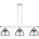 Adirondack 3 Light 36 inch White and Polished Chrome Island Light Ceiling Light in Incandescent