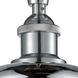 Edison Fenton 1 Light 11 inch Polished Chrome Semi-Flush Mount Ceiling Light in Light Smoke Glass